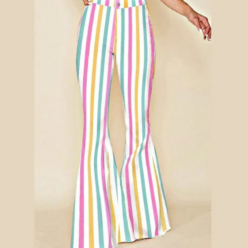 Pinstripe Denim Pants  - Picture 2 of 3